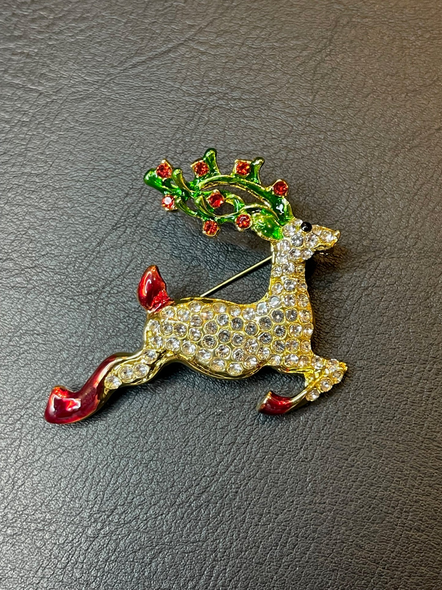 Broche navideño de reno