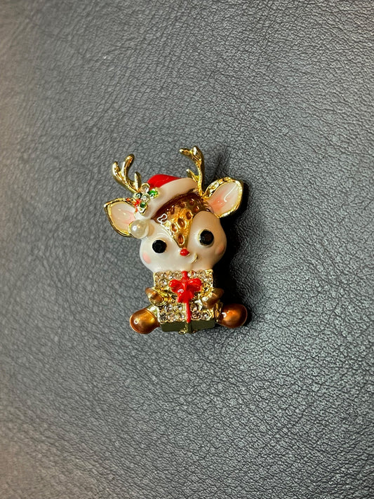 Broche navideño de reno